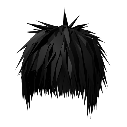 Black Anime Messy Boy Emo Hair