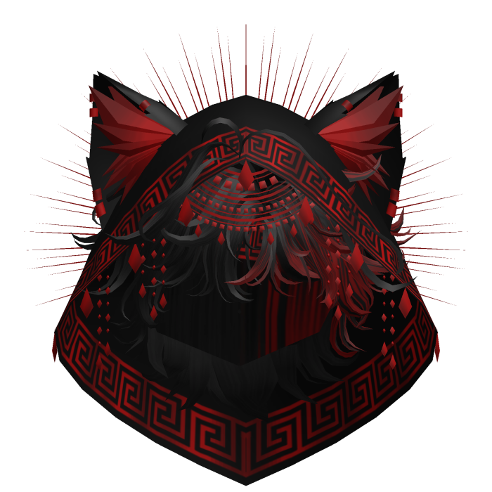 Egyptian Mullet w/ Divine Red Black Hood