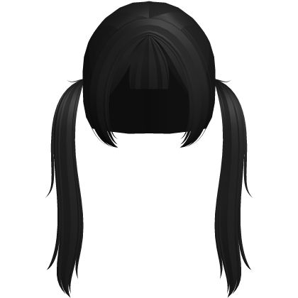 🧁adorable moe pigtails in black