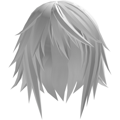 short straight emo hair (white)