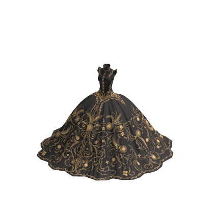 Black & gold aristocracy gown | Roblox Item - Rolimon's