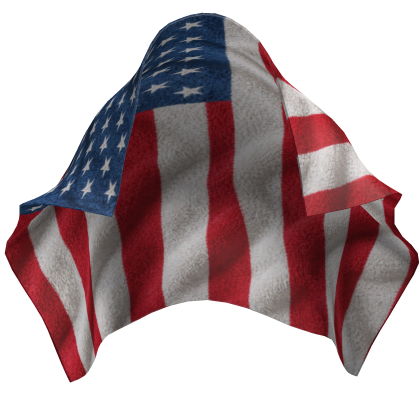 USA Flag Towel on Head