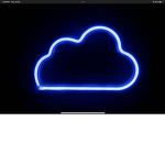 Blue neon clouds