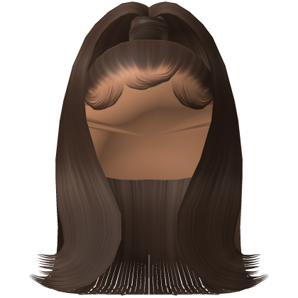 Sleek Flipped Out Ponytail w/ Edges (Brown)