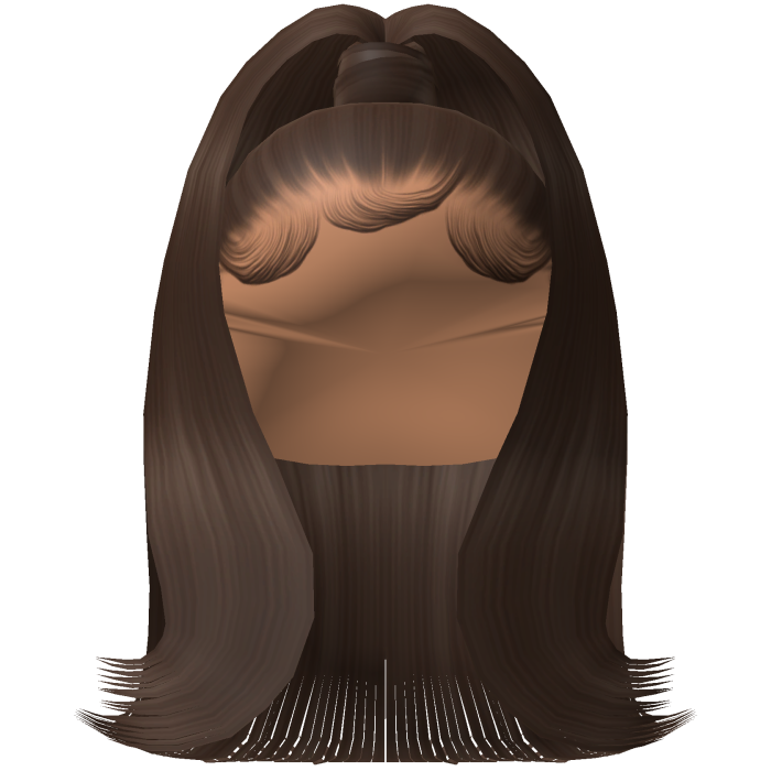 Sleek Flipped Out Ponytail w/ Edges (Brown)