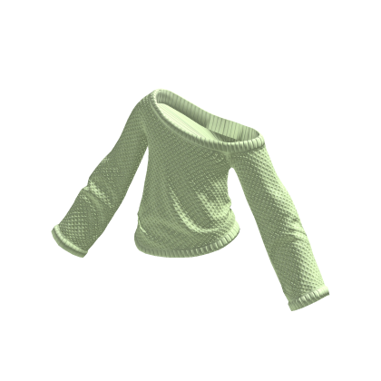 Off Shoulder Sweater Lime
