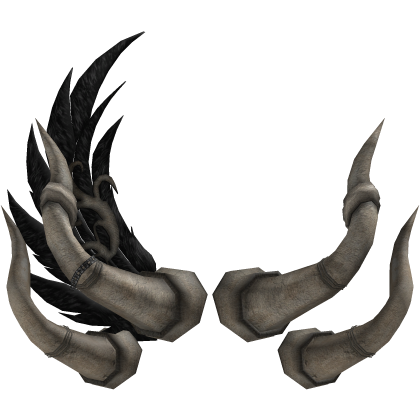 Gothic Bone Feathered Horns