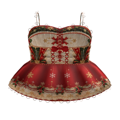 3.0 Christmas Red White Holiday Lolita Dress