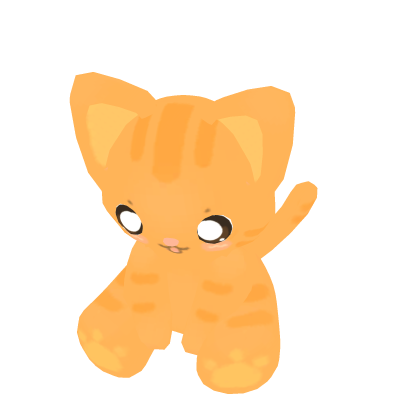 Holdable Orange Cat Plush Small (Handheld) thumbnail