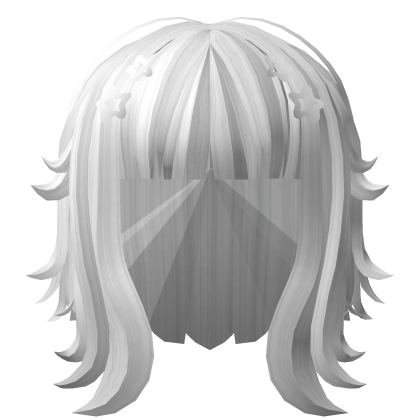 Kawaii Layered Short Hair w/ Stars White Roblox item