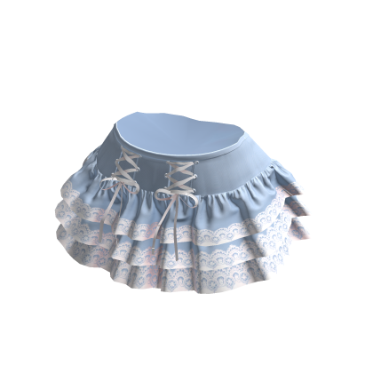 Blue 3 Layer Ruffle Skirt thumbnail