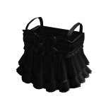 Cute Black Ruffled Babydoll Dress with Bow