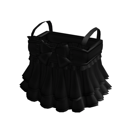 Cute Black Ruffled Babydoll Dress with Bow Roblox catalog item