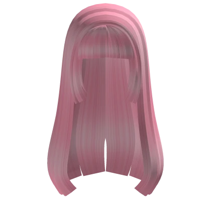 long straight hime cut in pink | Roblox Item - Rolimon's