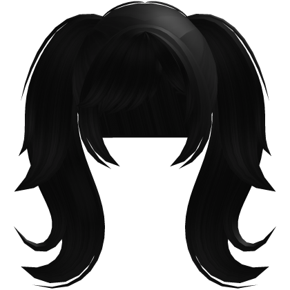 ♡﹒adorable spikey emo goth black pigtails