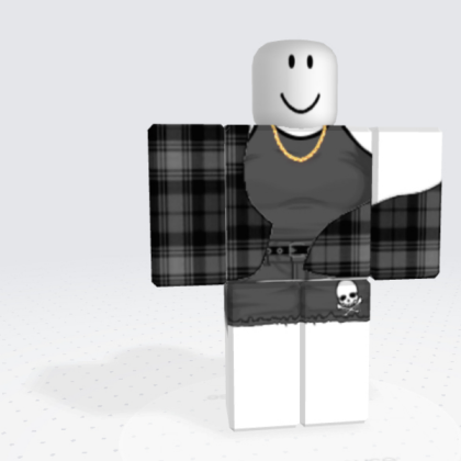 Y2K black sweater shirt+shorts Roblox decal