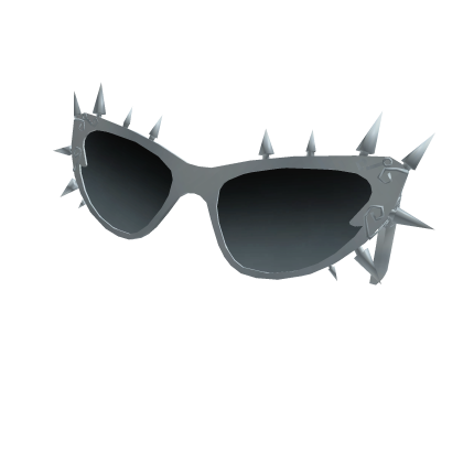 White Sunglasses Gothic Spike Emo Y2K