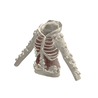 White Skeleton Knit Hoodie [PBR]