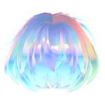 Diamond Crystal Holographic Messy Short Bob Hair
