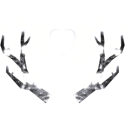 [🌟 Glow + Animated] Heart Black Sakura Antlers 