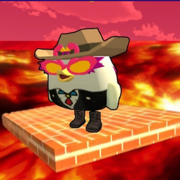 el suelo de la pistola de pollo es lava😲🔥