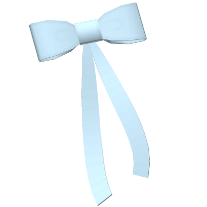 ♡ whimsical long ribbon bow in blue