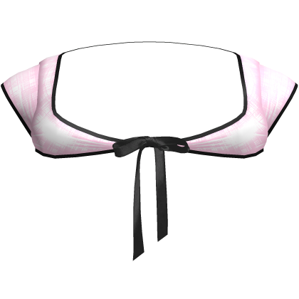Cute Gothic Doll Top w Ribbon In Pink Black