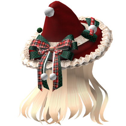 Beautiful Christmas hat hairstyle (Blonde)