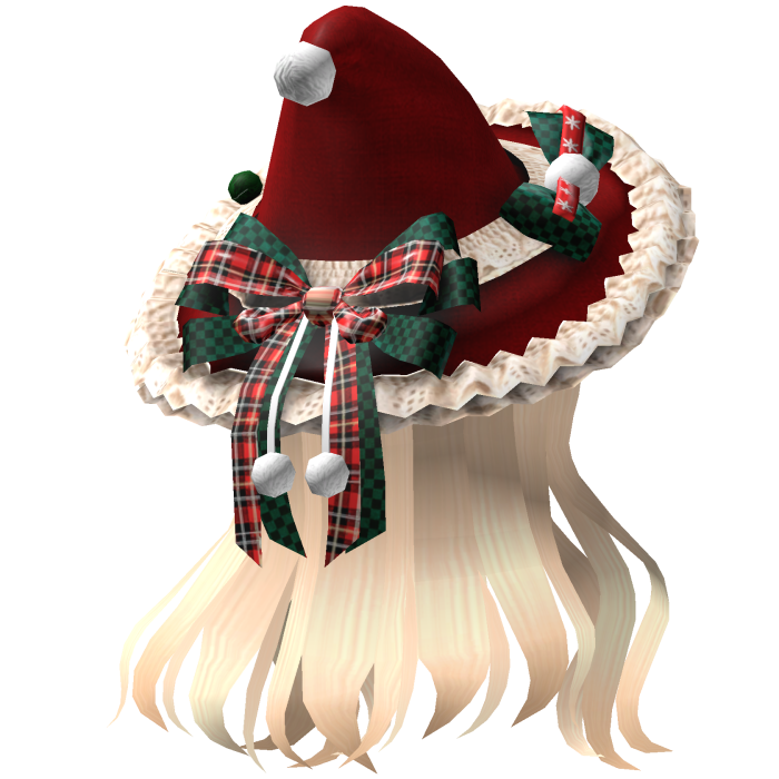 Beautiful Christmas hat hairstyle (Blonde)