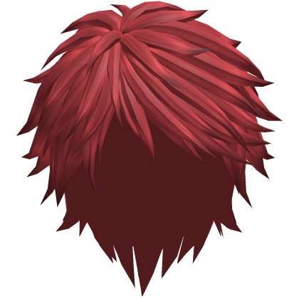red parted emo hair