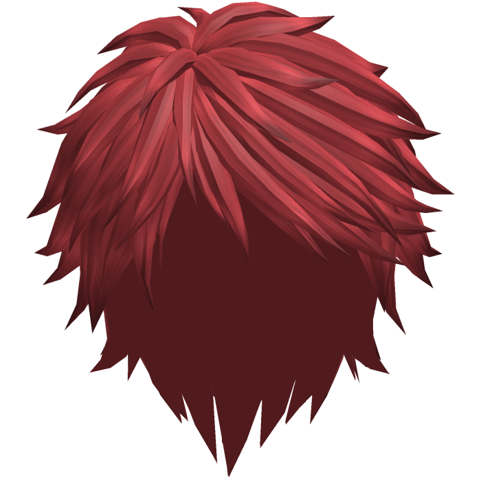 red parted emo hair