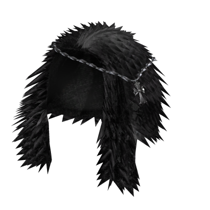 Fur Emo Headscarf (Black) Roblox item