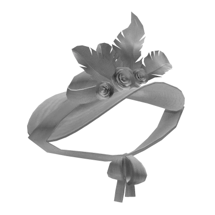 Gothic Victorian Elegant Large Hat Flowers White | Roblox Item
