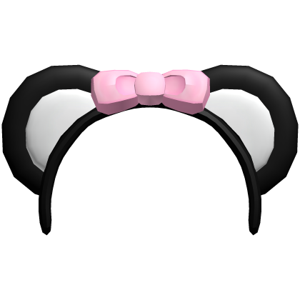 ♡ kawaii pink panda bear ear handband