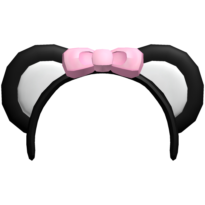 ♡ kawaii pink panda bear ear handband
