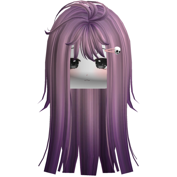 Purple Cute Hair With Face