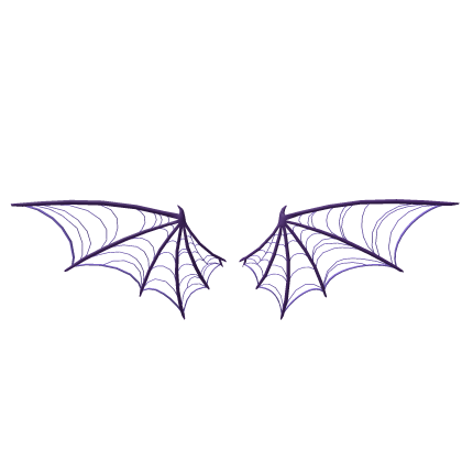 Purple Spider Web Bat Wings - Gothic Fairy