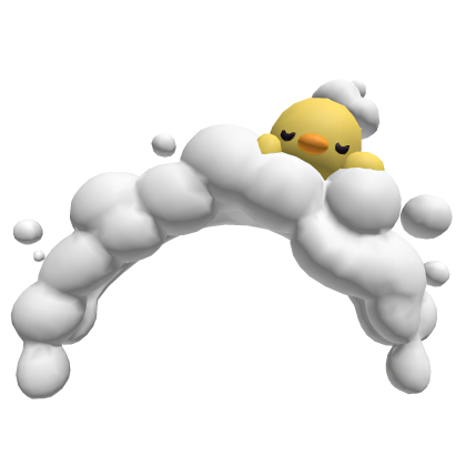 soapy bubbly duck on head