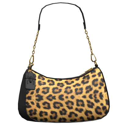  Leopard Designer Shoulder Bag with Spider Charm Roblox item