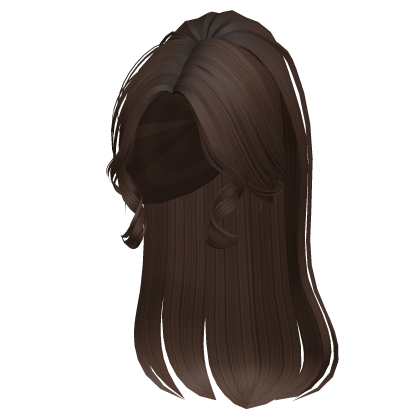 Elegant sleek Ponytail in Brown Roblox item