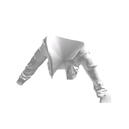 White Open Cropped Off Shoulder Hoodie