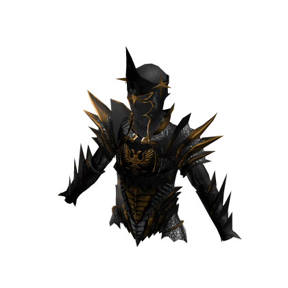 Medieval Divine Knight Full Armor Top Black Gold