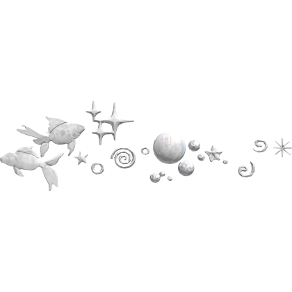 Frutiger Aero White Fish Bubbles Face Aura Blush