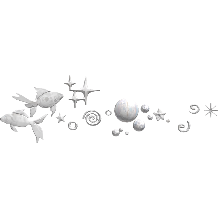 Frutiger Aero White Fish Bubbles Face Aura Blush