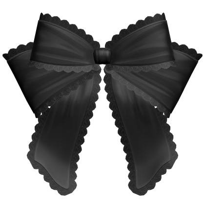 Black Ruffled Hair Bow Roblox item
