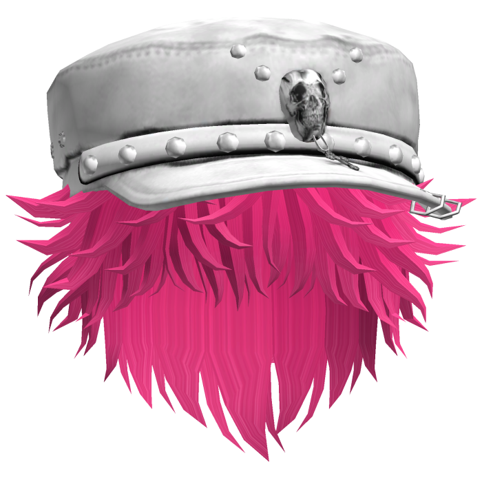 Fluffy Emo White Beret Y2K Boy Hair (PinkK