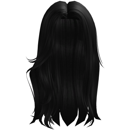 Grunge Chic Long Hair in Black Roblox item