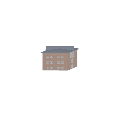 Modern Brick School Building Bus Locker
