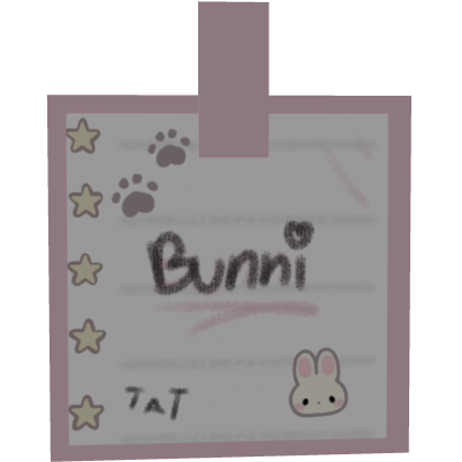 cute adorable bunny sticky note