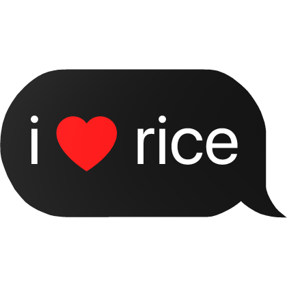 i heart rice text